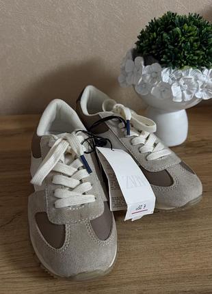Кросівки дитячі zara, розмір 33 (20,9 см), текстиль, штучна шкіра