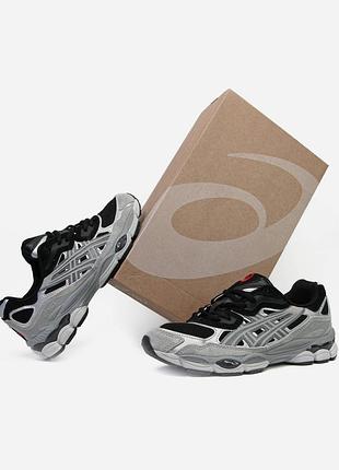 Asics gel nyc silver black grey 9
