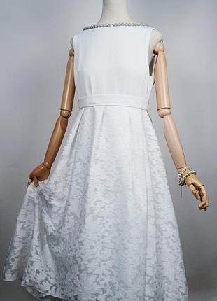 Роскошное белое платье миди coast embellished roccabella
