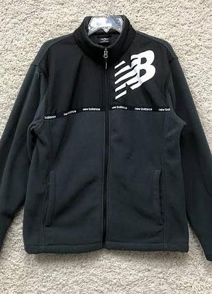 Чоловіча  флісовая кофта new balance на молнии (full-zip fleece jacket