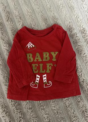 Кофта для хлопчиків червона з принтом baby elf