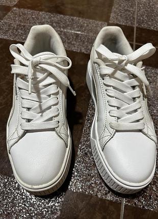 Кеди жіночі puma білі, розмір 35.5, натуральна шкіра, оригінал