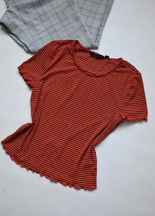 Базовый топ-футболочка в рубчик vero moda l