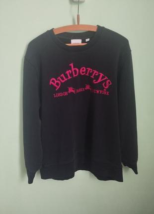 Світшот чоловічий burberry чорний, розмір xxl, двунитка