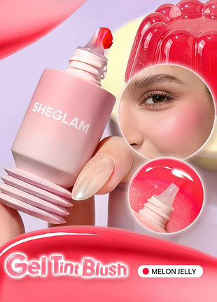 Гелеві рум'яна для обличчя sheglam aqua flushed gel blush - melon jelly (6309)