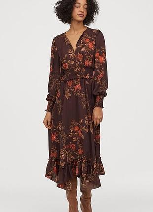 Сукня мідаксі в квіти h&m р.10/12