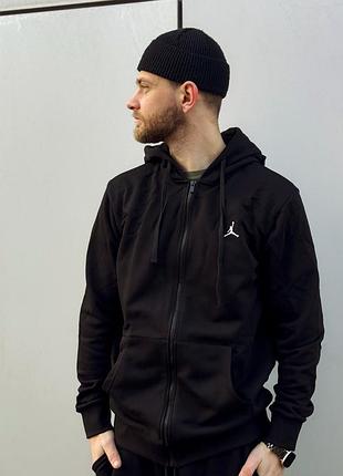 Кофта зип чоловіча jordan zip hoodie худі модні джордан з капюшоном, красива зіниця на замку m