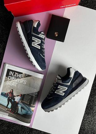 Жіночі кросівки new balance x stone island navy white
