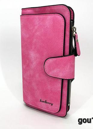 Женский кошелек портмоне клатч baellerry forever n2345, компактный кошелек девочке. цвет: малиновый