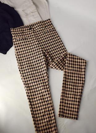 Кружевные эластичные штанишки в клетку primark xs