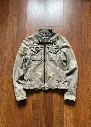 Vintage faded 90s closed куртка чоловіча шкіряна leather б у
