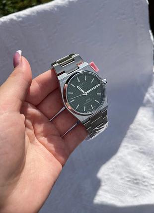 Чоловічий годинник tissot prx 80 — механічний автоматичний, зелений циферблат, сапфірове скло, сталевий браслет