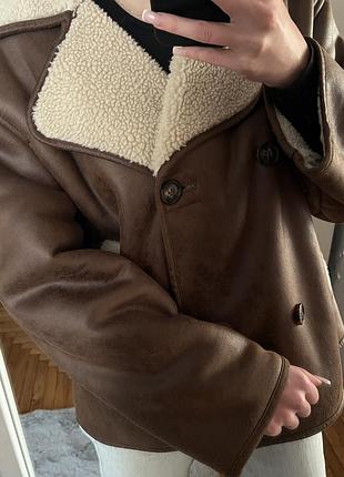 Жіноча дублянка stradivarius коричнева 6