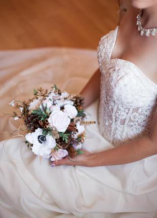 Весільна сукня, фата, кільця під плаття2 фото