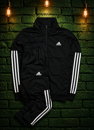 Cпортивный костюм adidas детский 13-14 лет черный оригинал