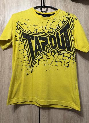 Футболка чоловіча tapout жовта з принтом