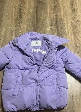 Пуховик жіночий cropp фіолетовий xs