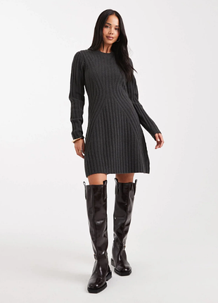 Вязаное теплое платье asos design