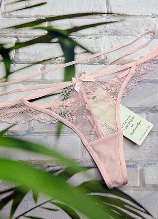 Трусики стринги жіночі ніжно-рожеві hunkemoller.