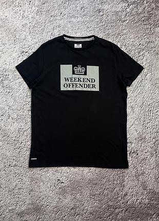 Футболка чоловіча weekend offender чорна з принтом