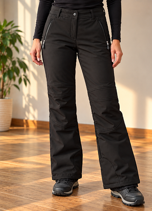 Женские лыжные брюки icepeak softshell р. 22 утепленные черные