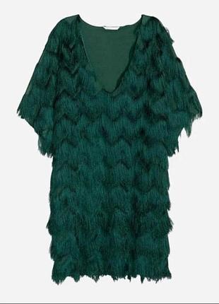 Платье миди с бахромой h&amp;m 4