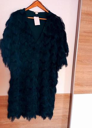 Платье миди с бахромой h&amp;m 6