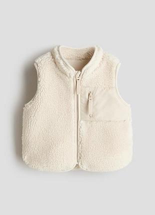 Жилетка  h&m молочна флісова 5