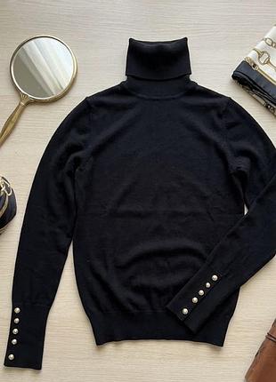 Жіноча водолазка zara чорна розмір s з віскози