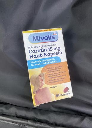 Mivolis carotin 15 mg haut-kapseln для підтримки шкіри та захисту клітин.