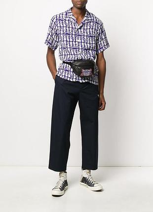 Мужская рубашка kenzo с коротким рукавом и принтом «русалки»(mermaid short-sleeve camp shirt)