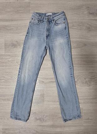 Джинси жіночі zara світло-блакитні, розмір eur 34 / usa 2 / mex 24