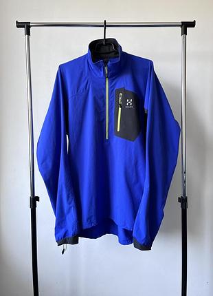 Віндстопер, пуловер, вітрівка, софтшел у розмірі l, xl, колір сині, чорний, haglofs lizard half-zip softshell jacket