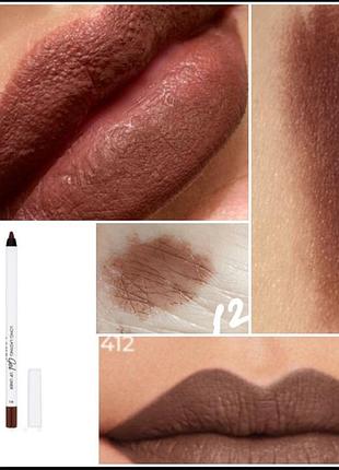 Lamel long lasting  gell lip pencil 412 spicy nude стойкий гелевый карандаш для губ