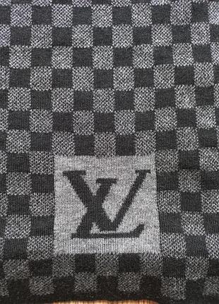 Мужской тёплый шарф  louis vuitton