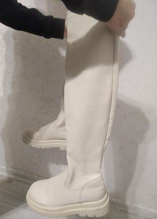 Чоботи жіночі молочні