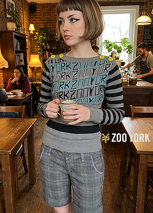 Бавовняні жіночі картаті сірі шорти американського бренду zoo york | розмір s