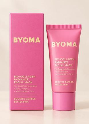 Биоколлагеновая сияющая маска для лица byoma bio-collagen radiance facial mask мини 5 мл