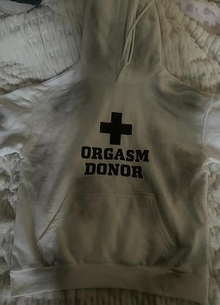 Худі унісекс project g/r orgasm donor сірий m