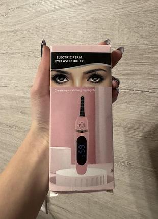 Щипці для завивки вій електричні electric perm eyelash curler рожеві