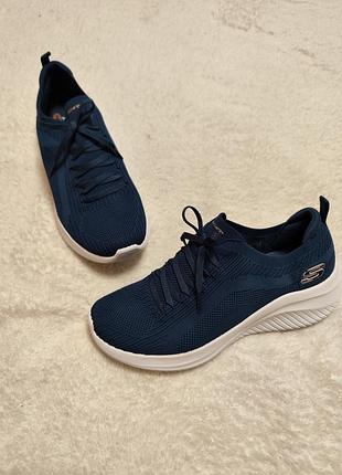 Жіночі кросівки skechers ultra flex сині 39.5р 26.5см нові