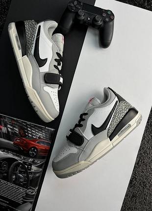 Мужские кроссовки nike air jordan legacy 312 low m grey white black