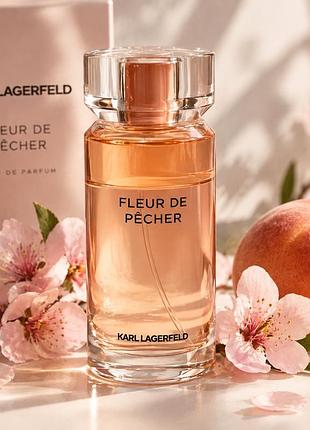 Karl lagerfeld fleur de pêcher, парфумована вода, початий флакон 100 мл