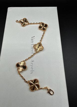 💎new💎брендовый браслет van cleef , vca, клевер, ван клиф ♥️♥️♥️с логотипом