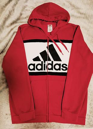 Чоловіче худі adidas essentials colorblock logo червоне