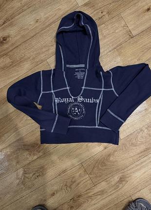 Джемпер жіночий royal saulus укорочений синій бавовна