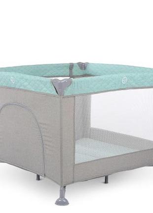Манеж детский игровой манеж-кровать квадратный el camino me 1097 castle mint gray мятный
