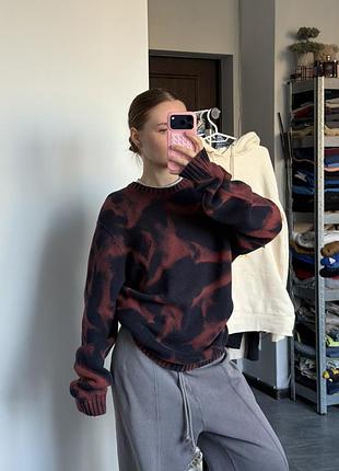 Светр ralph lauren prl polo chaps свитер свитшот худи кофта толстовка реглан  оверсайз з абстрактним принтом