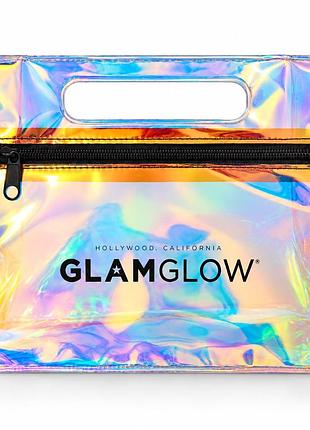 Красивая голографическая косметичка glamglow