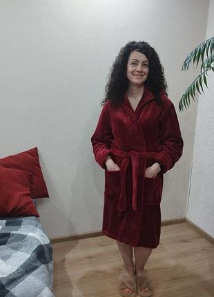 Теплый женский халат.